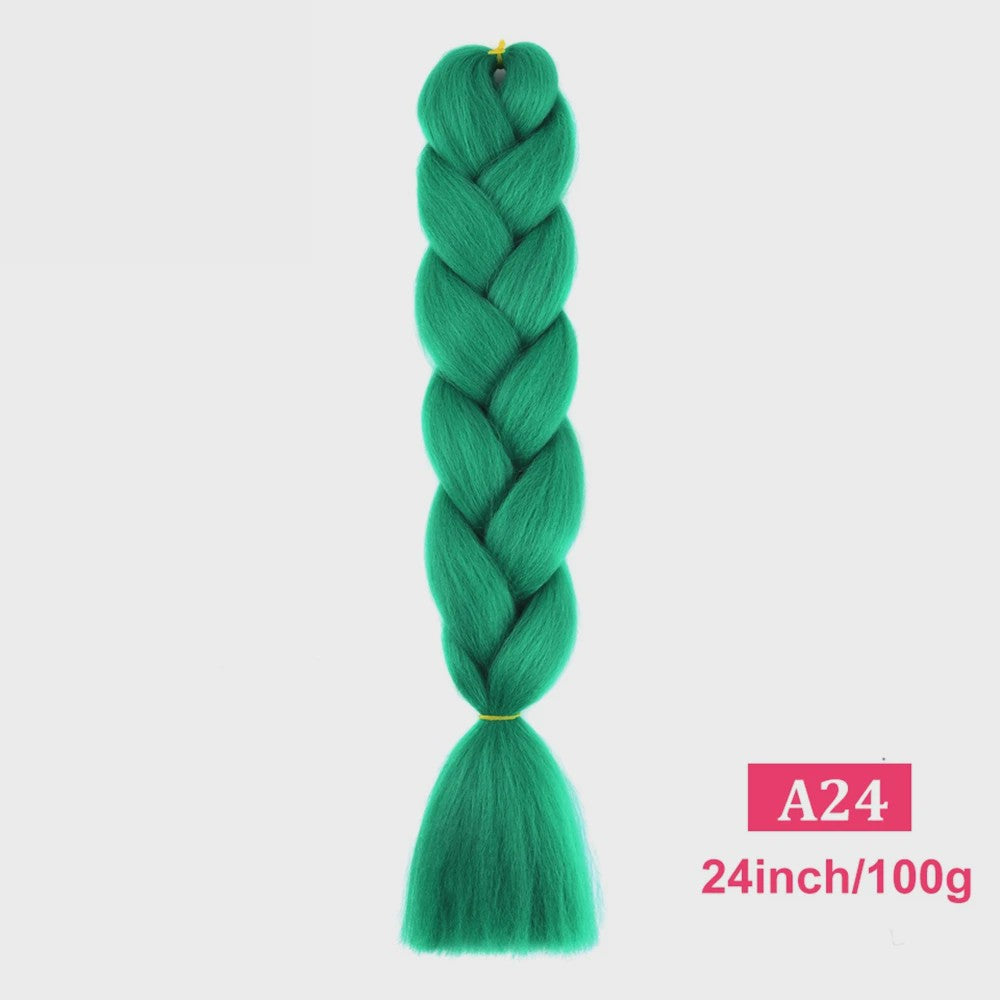 24 Inch Jumbo Braids Haarverlenging - Synthetisch Vlecht Haar in Kleurrijke Tinten