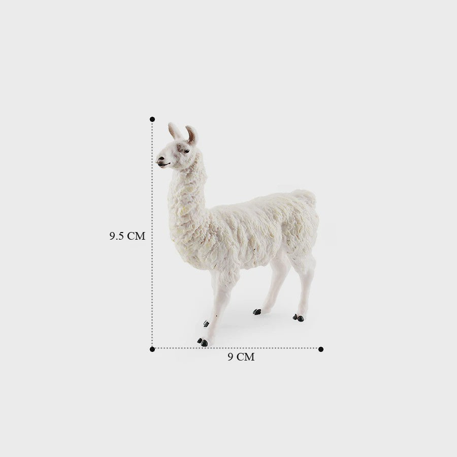 Realistische Alpaca & Kameel Figuren Set - Handgeschilderd, Educatief Speelgoed