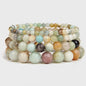 Handgemaakte Natuursteen Armbanden - Onyx & Agate Kralen - Yoga & Reiki Energie - Unisex 19cm
