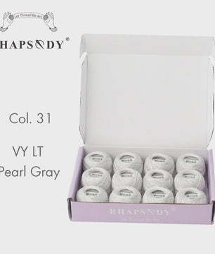 Rhapsody Pearl Cotton Garen Set - Maat 8 - 12 Bollen voor Haken, Borduren & Knutselen