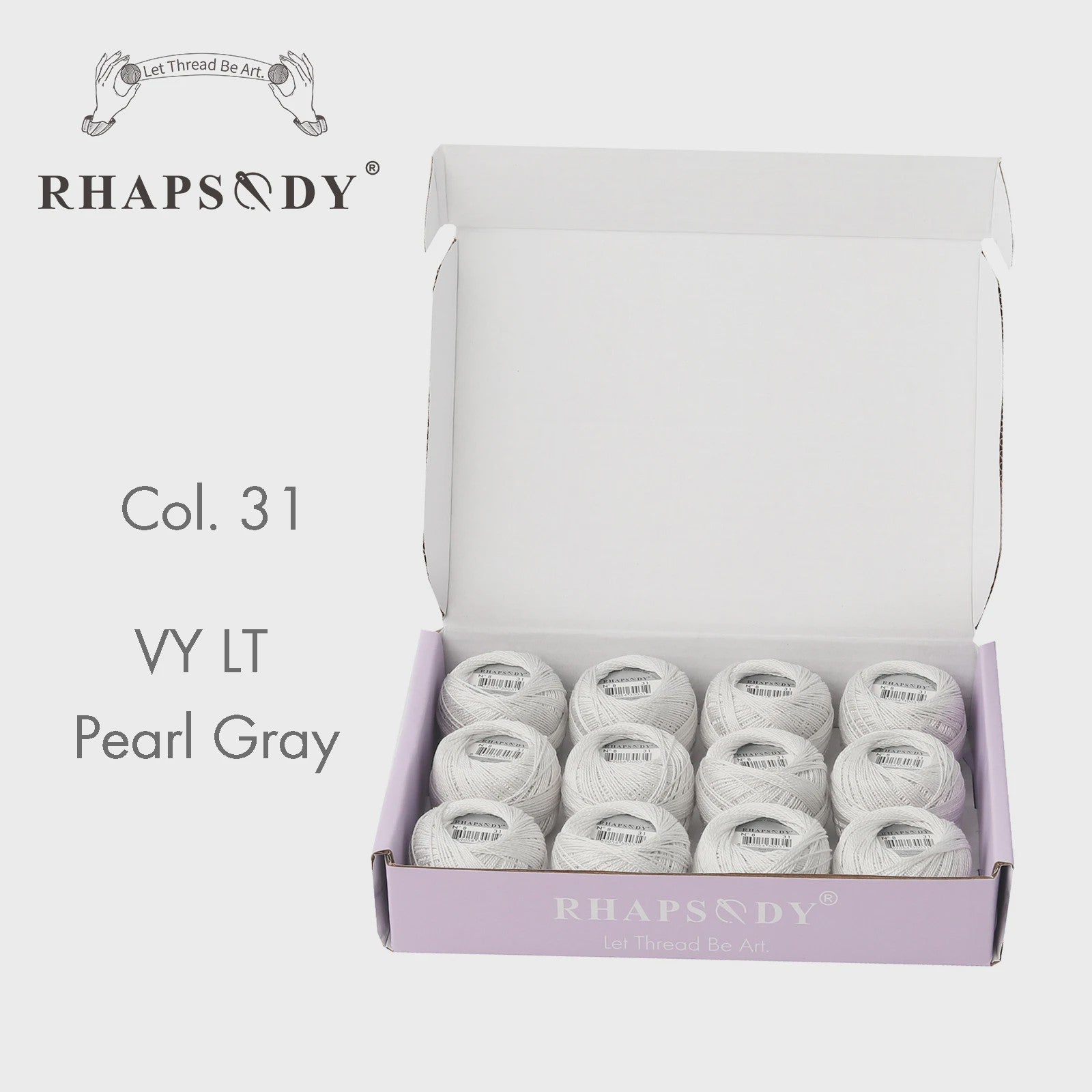 Rhapsody Pearl Cotton Garen Set - Maat 8 - 12 Bollen voor Haken, Borduren & Knutselen