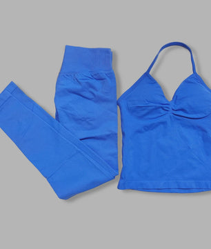 Dames Sportset: Backless Tanktop & Scrunch Seamless Legging