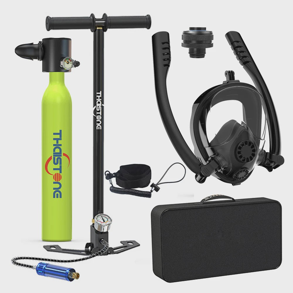 Draagbare Mini Duiktank met Full Face Snorkelmasker - 0.5L
