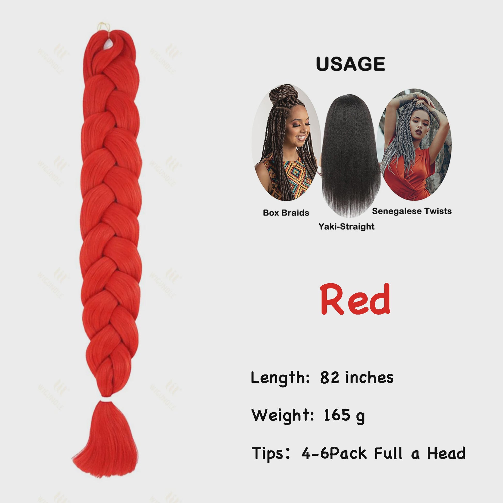 Jumbo Braiding Hair Extensions - 82 inch Synthetisch Vlecht Haar voor Box Braids & Twist