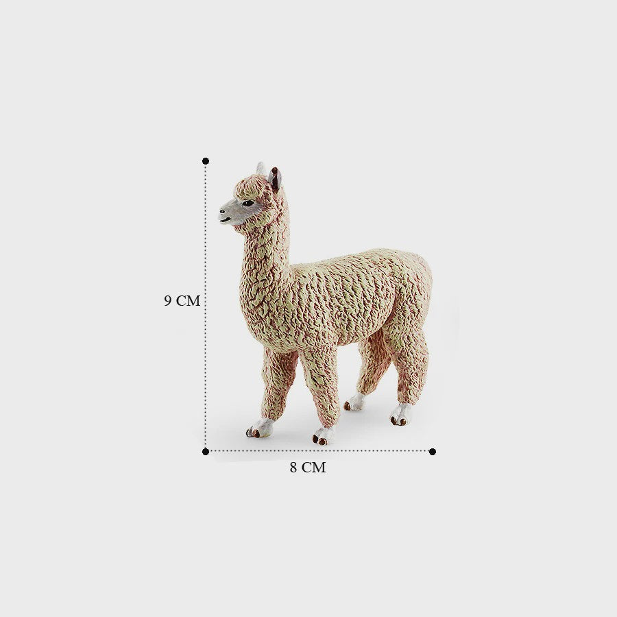 Realistische Alpaca & Kameel Figuren Set - Handgeschilderd, Educatief Speelgoed