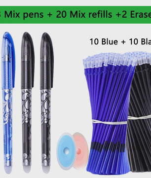 Set van 25 Kawaii Uitwisbare Gelpennen - Vloeiend Schrijven en Wissen voor School & Kantoor