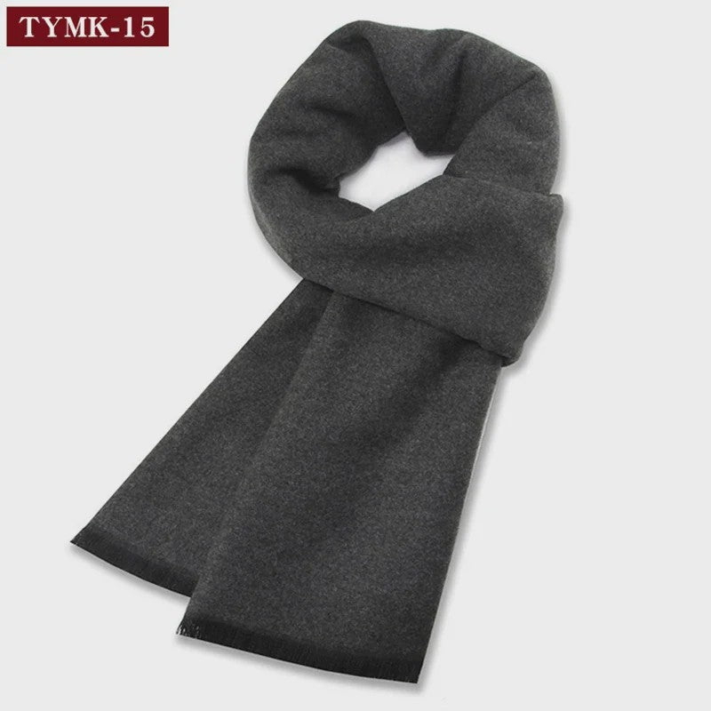 Luxe Heren Sjaal - Warme Wol & Kasjmier - Winter Ruitpatroon