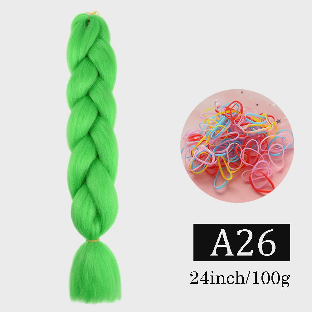 24 Inch Jumbo Braids Haarverlenging - Synthetisch Vlechtkapsel met Ombre Kleuren