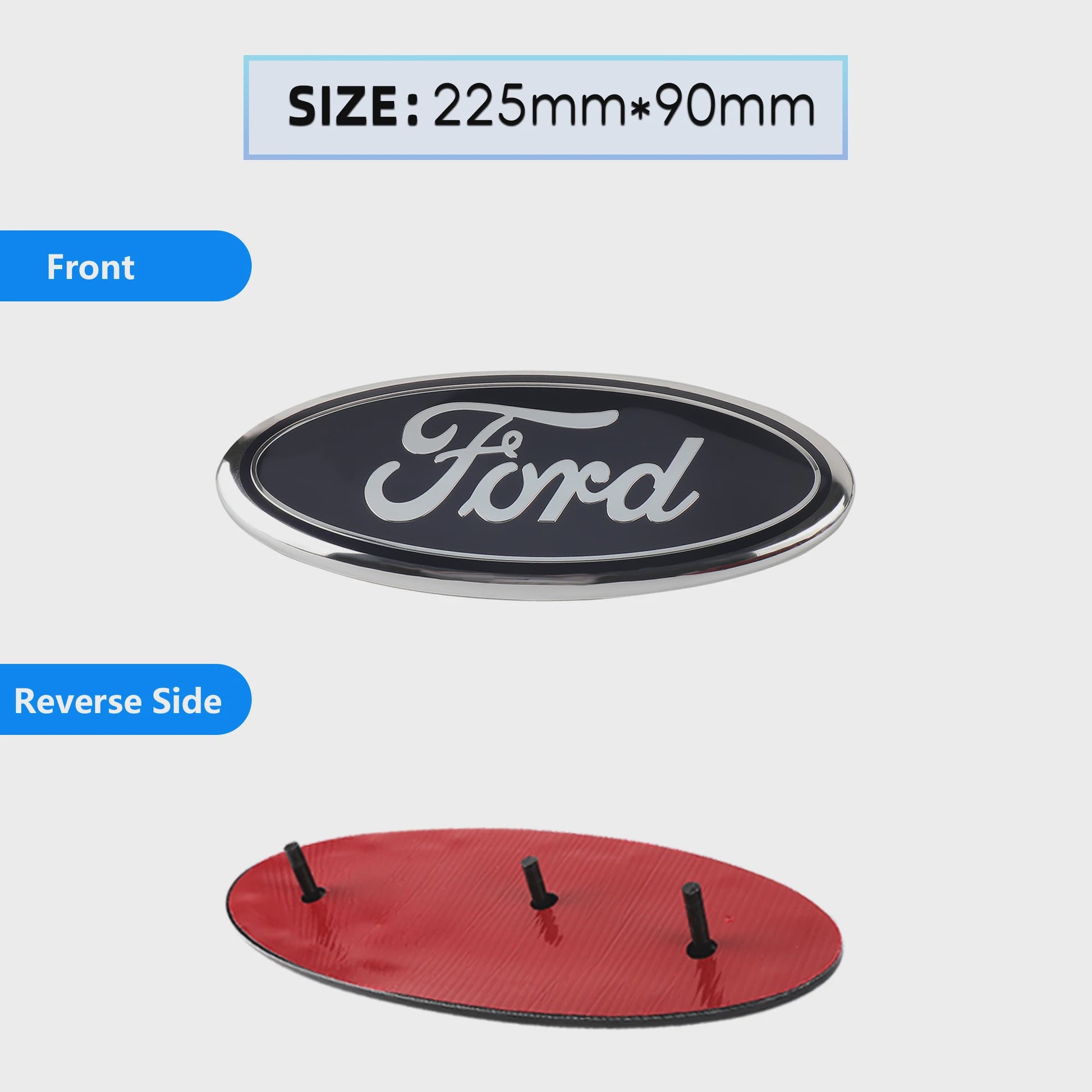 Ford Embleem Stickers - Set van 8 Stuks - Hood, Bonnet & Trunk - Universeel
