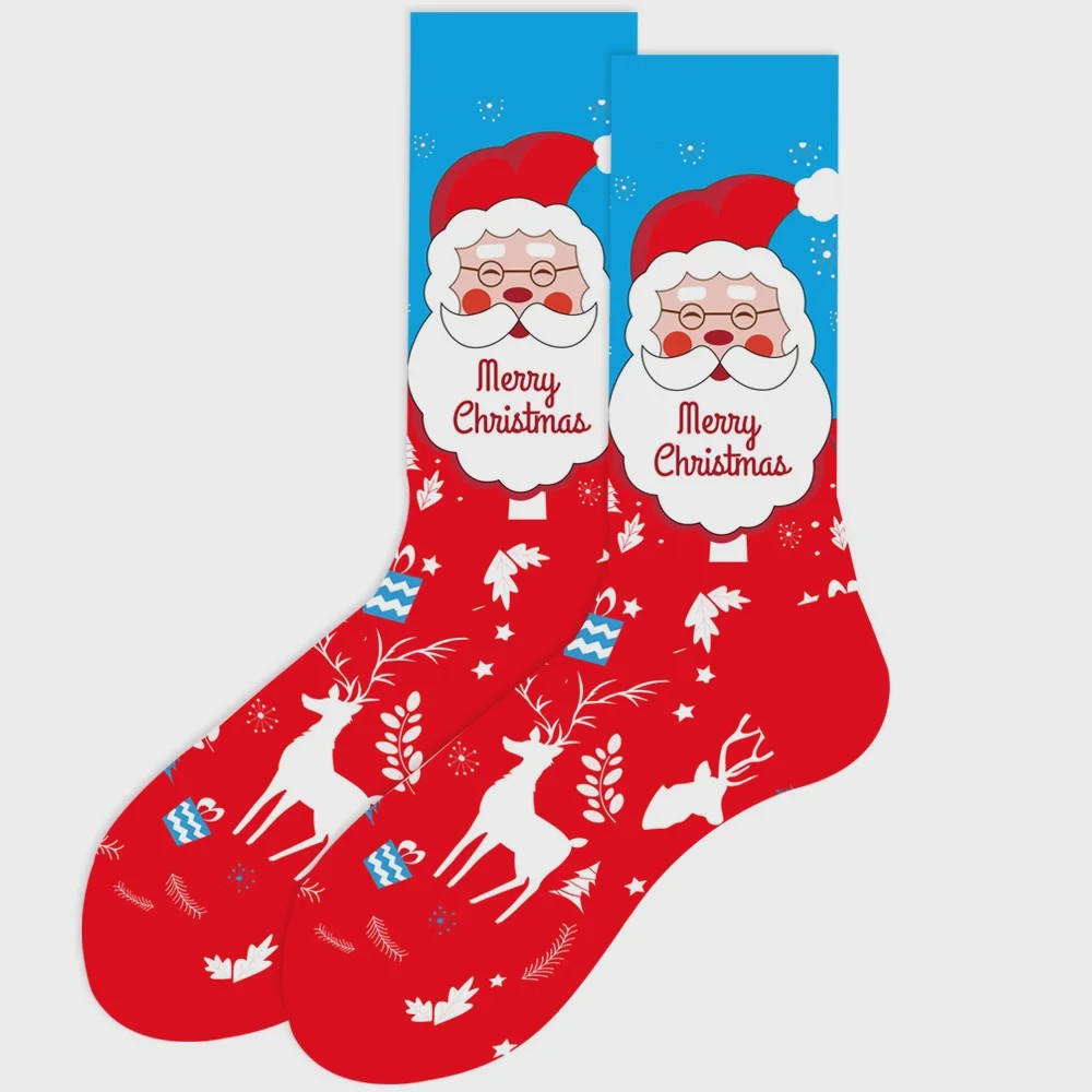 Vrolijke Kerstsokken Heren - Katoen - Feestelijke Patronen
