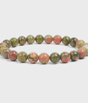 Natuurstenen Kralen Armband - Amethist, Aquamarijn, Jade & meer