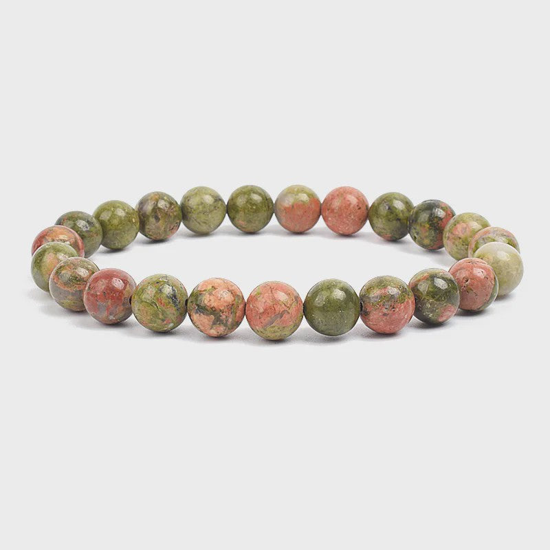 Natuurstenen Kralen Armband - Amethist, Aquamarijn, Jade & meer