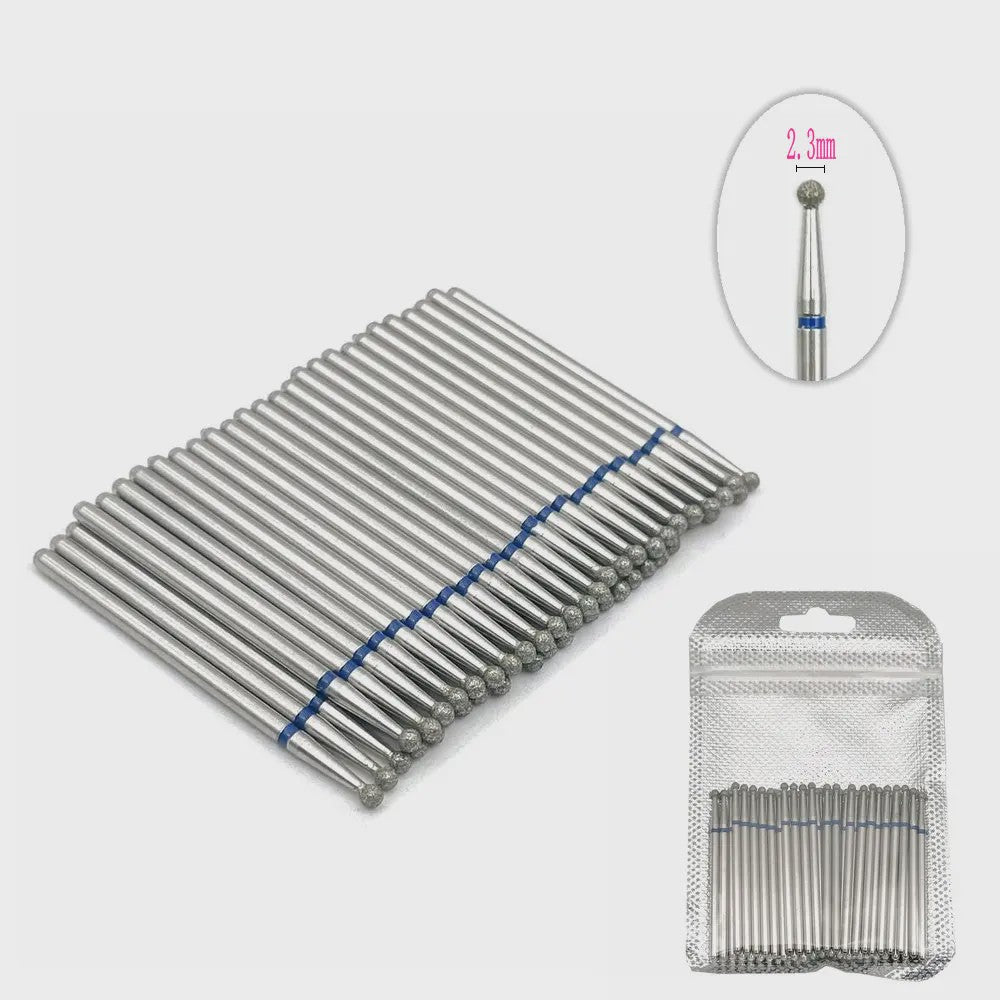 50 Stuks Diamant Freesjes Set - 2.35mm Schacht voor Nagel- en Tandheelkundig Gebruik