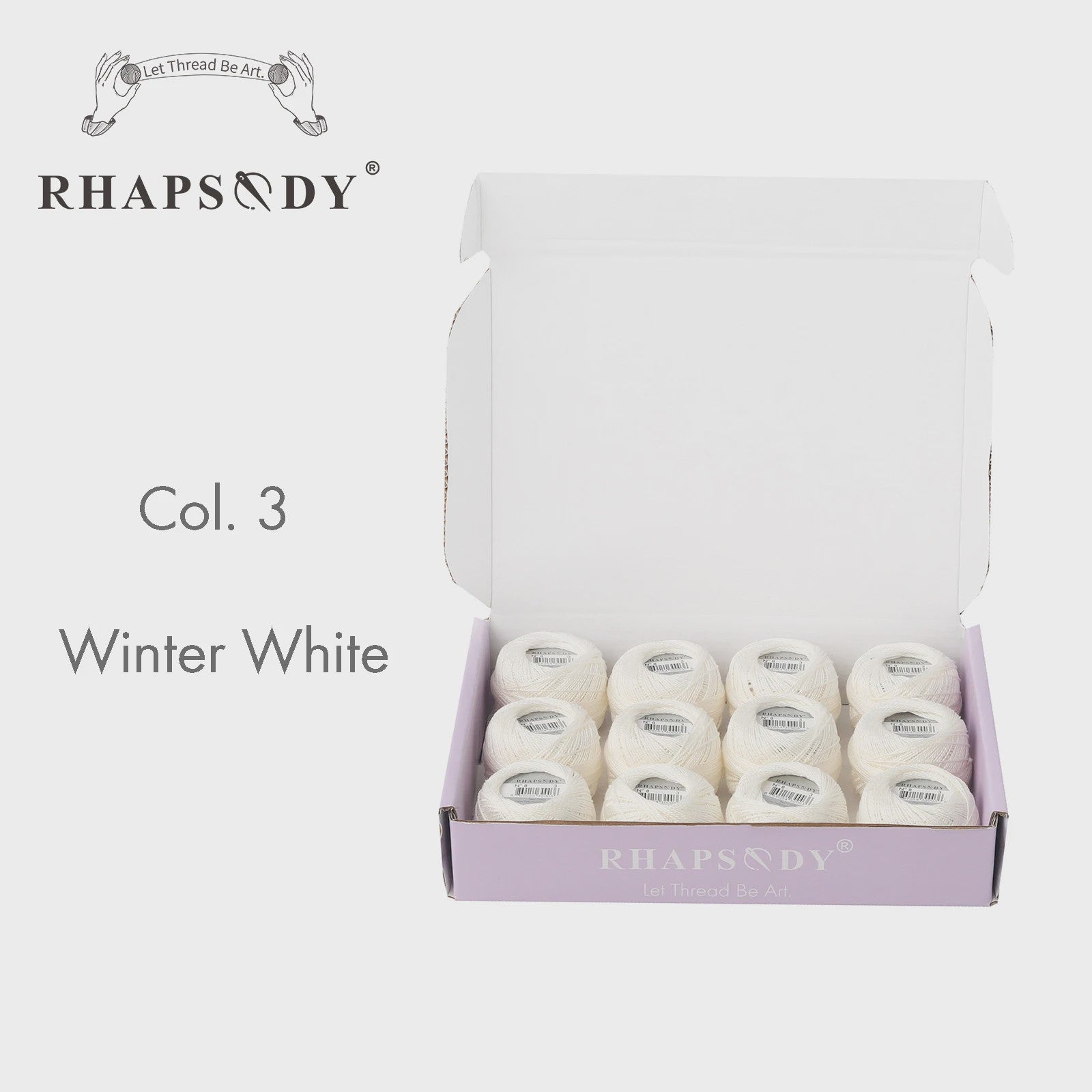 Rhapsody Pearl Cotton Garen Set - Maat 8 - 12 Bollen voor Haken, Borduren & Knutselen