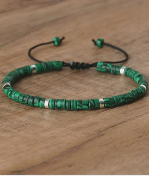 Natuurlijke Blauwe Emperor Steen Kralen Armband - Verstelbaar & Uniek