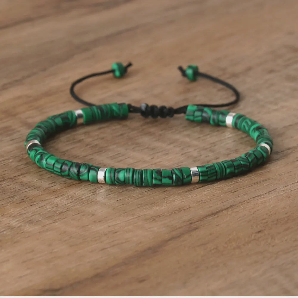 Natuurlijke Blauwe Emperor Steen Kralen Armband - Verstelbaar & Uniek