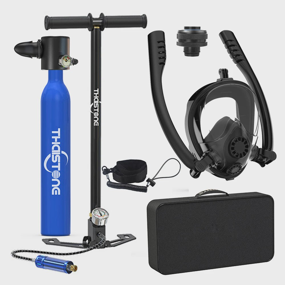 Draagbare Mini Duiktank met Full Face Snorkelmasker - 0.5L