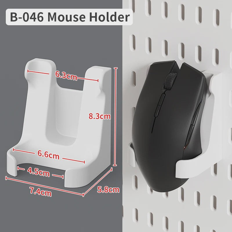 Modulaire Bureau Pegboard Organizer - Wandmontage, Staand & Clip-on