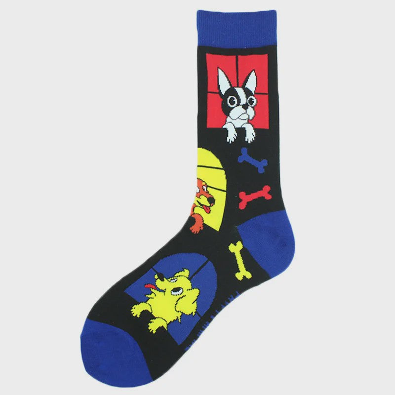 Unisex Happy Socks met Vrolijke Ontwerpen: Dinosaurus, Alien, Haai & Meer