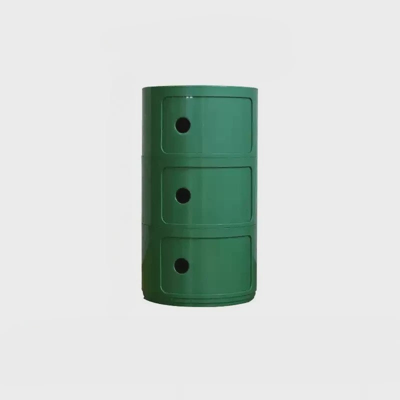Moderne Ronde Nachtkastje - Minimalistisch Plastic Bijzetkastje