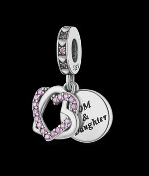 925 Sterling Zilveren Bedel 'Mom Love' - Perfect Cadeau voor Moederdag en Verjaardag
