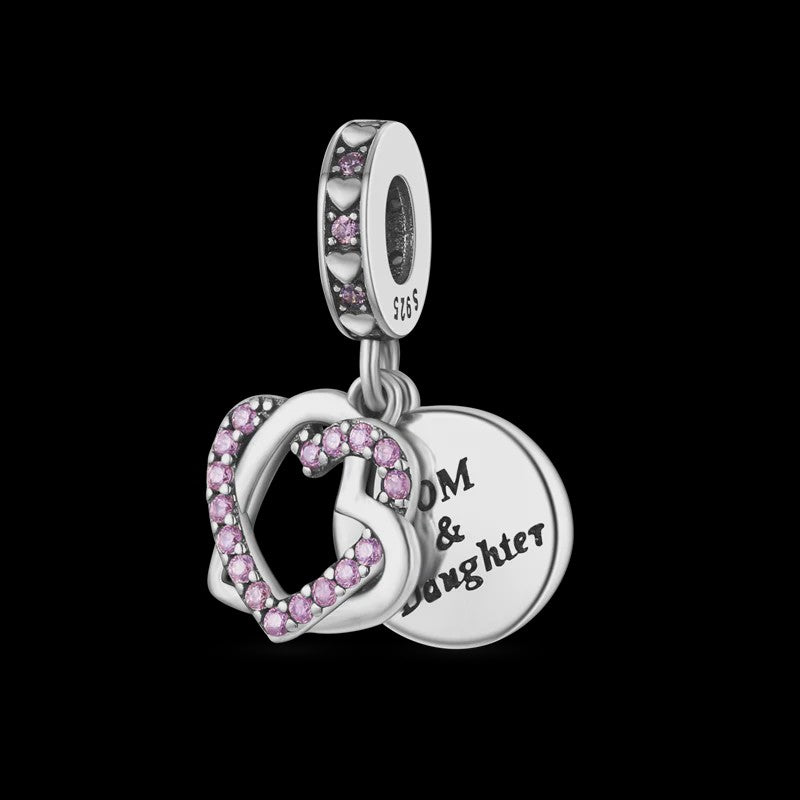925 Sterling Zilveren Bedel 'Mom Love' - Perfect Cadeau voor Moederdag en Verjaardag
