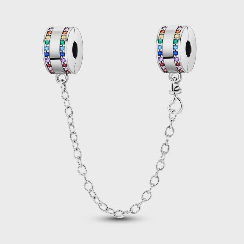 925 Sterling Zilveren Veiligheidsketting Bedel voor Armbanden - Maan, Ster, Vlinder, Hart