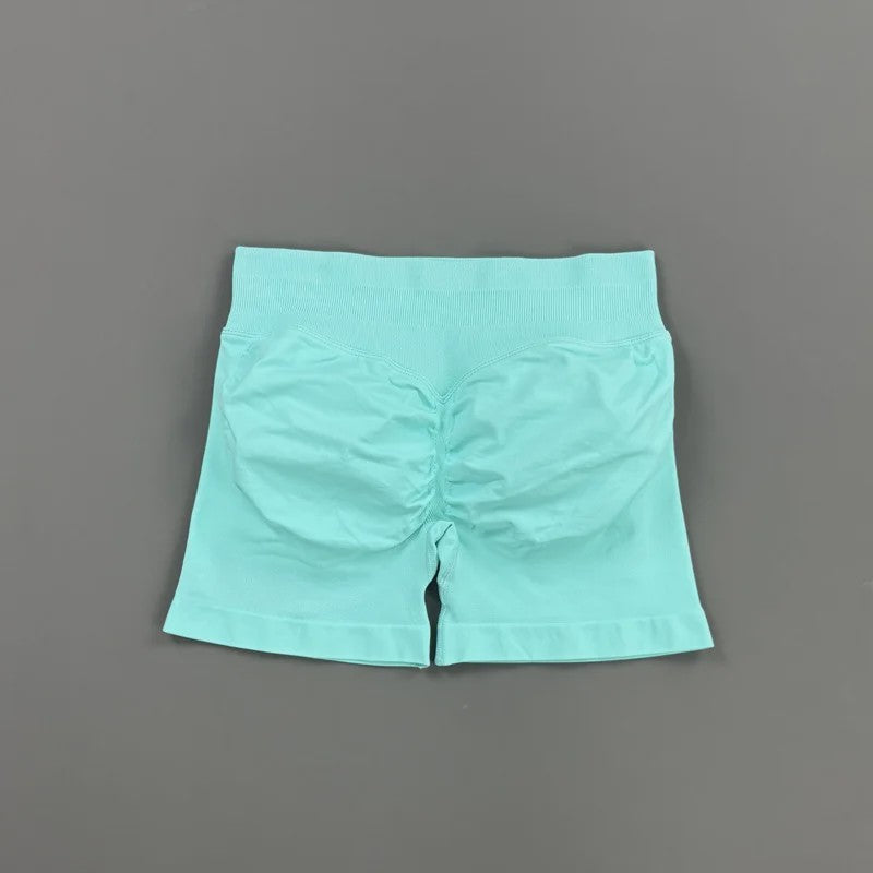 HISTELLO Seamless Biker Shorts Dames - Low Waist Scrunch Butt voor Fitness & Yoga