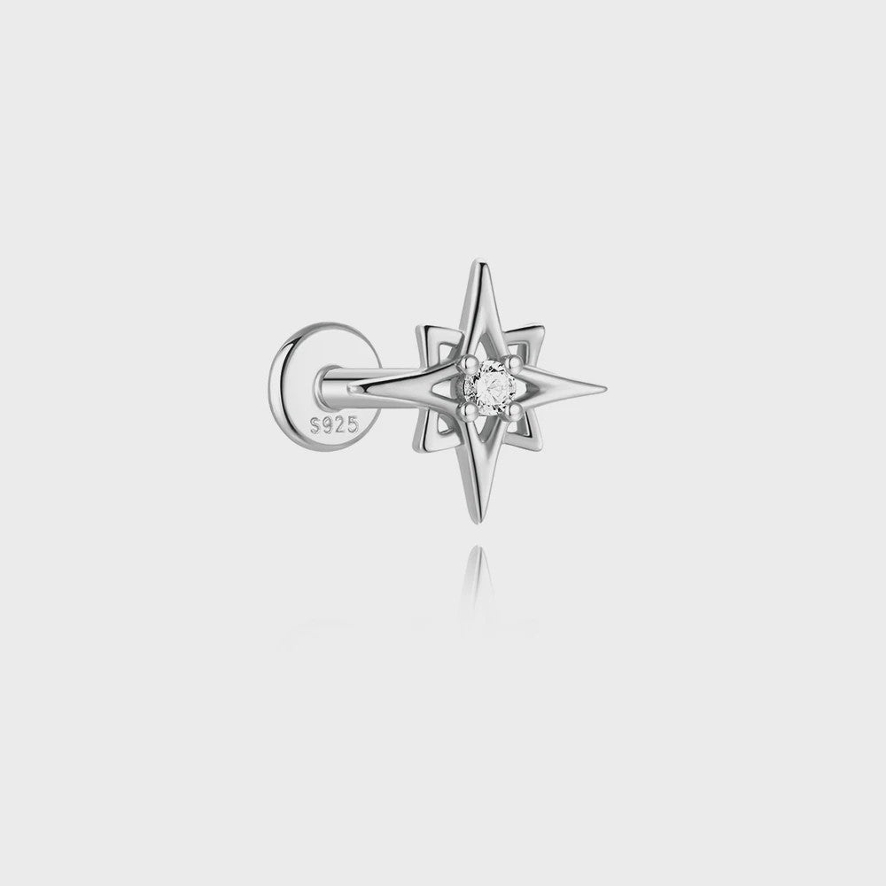 925 Sterling Zilveren Kolibrie Oorbellen Dames - 18K Goudkleurig Platte Achterkant Studs