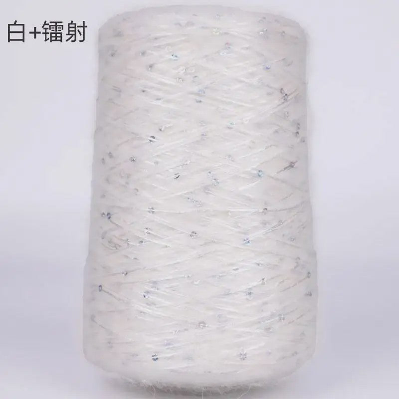 Zacht Pluche Mohair Garen met Pailletten - Kleurrijk Brei-, Haak- en Naaigaren (520g)