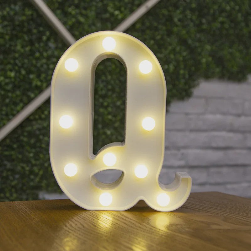 Decoratieve LED Letter & Cijfer Lampen - Creëer Sfeer met Warm Licht