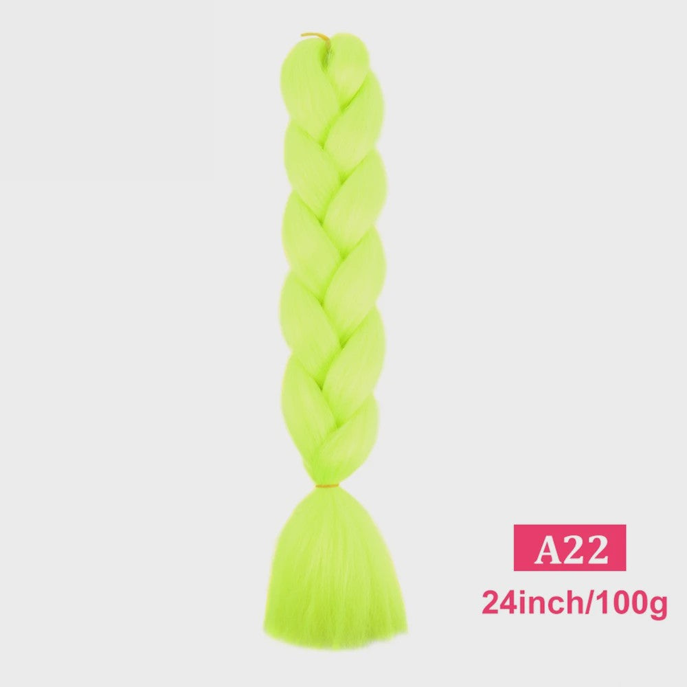 24 Inch Jumbo Braids Haarverlenging - Synthetisch Vlecht Haar in Kleurrijke Tinten