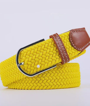 Unisex Gevlochten Elastische Riem met Pin Gesp - 107-130cm