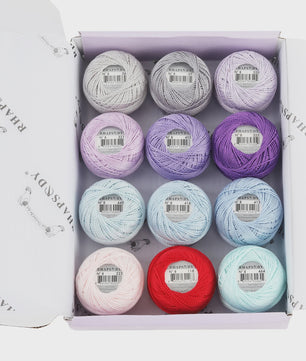 Rhapsody Pearl Cotton Haakgaren Maat 8 - Egyptisch Katoen, Dubbel Gemerceriseerd