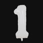 Grote Folie Ballonnen Cijfers 0-9 Cream Caramel & Wit (32/40 inch) - Feestdecoratie