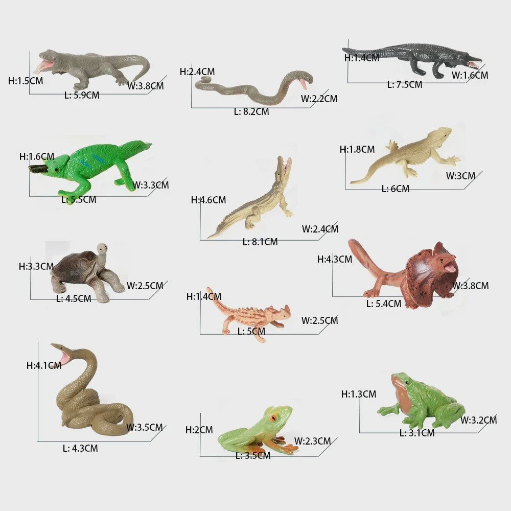 Plastic Dieren Speelgoed Collectie: Zee, Land & Insecten Miniatuur Set voor Kinderen