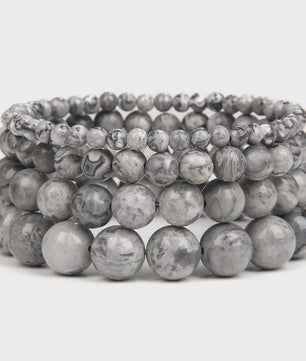 Handgemaakte Natuursteen Armbanden - Onyx & Agate Kralen - Yoga & Reiki Energie - Unisex 19cm