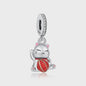 925 Sterling Zilveren Bedel Lucky Cat - Chinees Nieuwjaar & Japanse Stijl Hanger voor Dames Armbanden & Kettingen