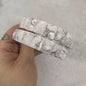 Natuurlijke Edelsteen Armband - Fluoriet & Citrien Vierkante Kralen