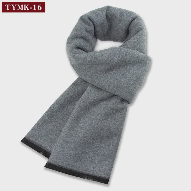 Luxe Heren Sjaal - Warme Wol & Kasjmier - Winter Ruitpatroon