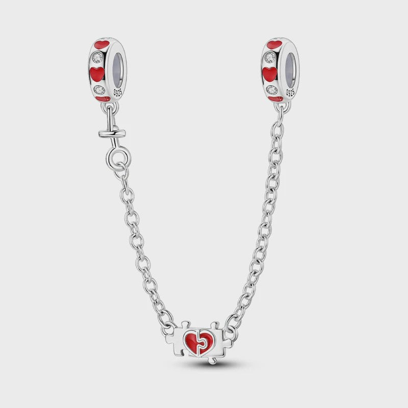 925 Sterling Zilveren Veiligheidsketting Bedel voor Armbanden - Maan, Ster, Vlinder, Hart