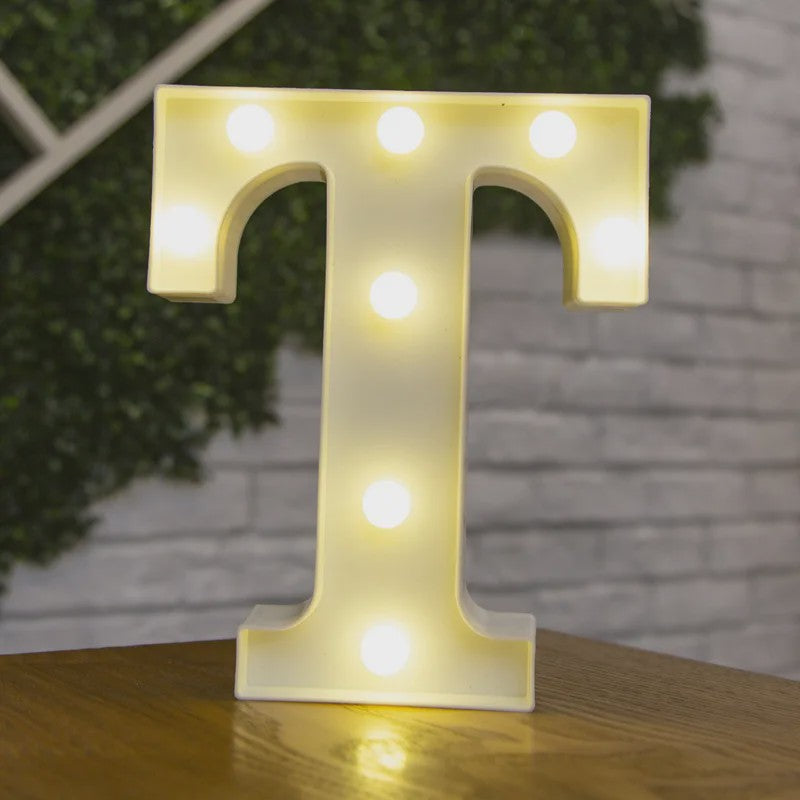 Decoratieve LED Letter & Cijfer Lampen - Creëer Sfeer met Warm Licht