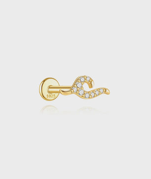 925 Sterling Zilveren Kolibrie Oorbellen Dames - 18K Goudkleurig Platte Achterkant Studs