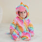 Baby Romper Dierenkostuum Kigurumi - Zacht Flanellen Jumpsuit voor Jongens & Meisjes