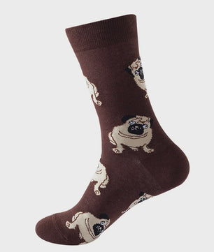 Unisex Katoenen Sokken met Vrolijke Fruit, Dieren & Kunst Prints - Hip Hop & Skateboard Stijl