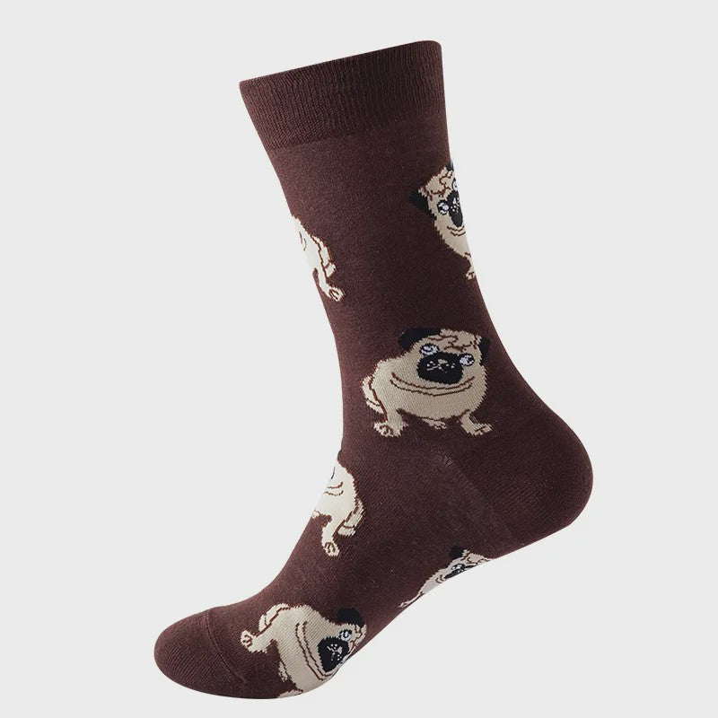 Unisex Katoenen Sokken met Vrolijke Fruit, Dieren & Kunst Prints - Hip Hop & Skateboard Stijl