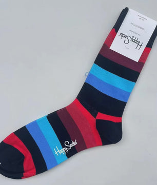 Happy Socks Heren Mid-tube Sokken - Pure Katoen, Klassiek Comfort - Maat 41-46