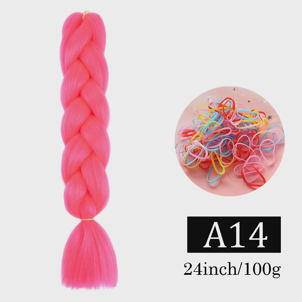 24 Inch Jumbo Braids Haarverlenging - Synthetisch Vlechtkapsel met Ombre Kleuren