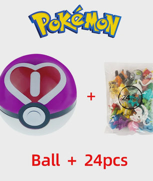 Set van 24 Pokemon Figuren - Diverse Stijlen, 2-3cm - Pikachu, Pokeball & Meer - Leuk Cadeau