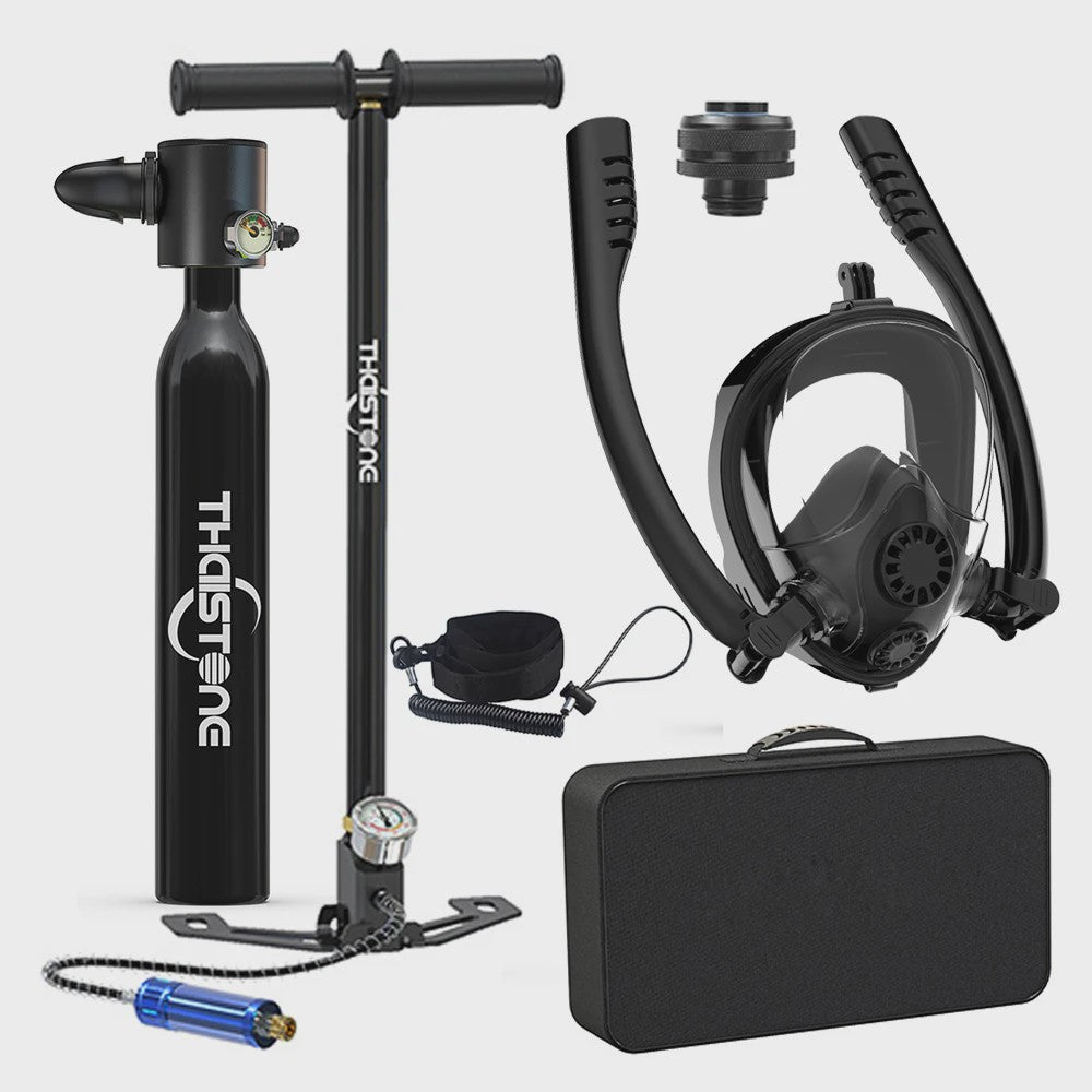 Draagbare Mini Duiktank met Full Face Snorkelmasker - 0.5L